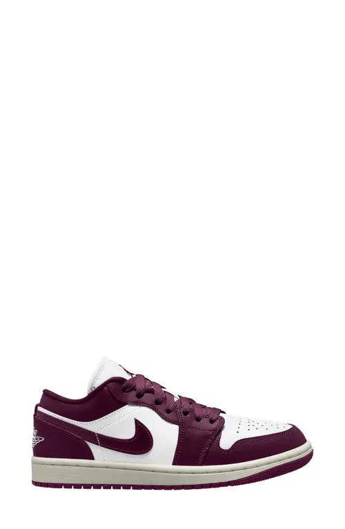 Air Jordan 1 Low Sneaker in White/Bordeaux/Sail at Nordstrom, Size 11.5 | Nordstrom