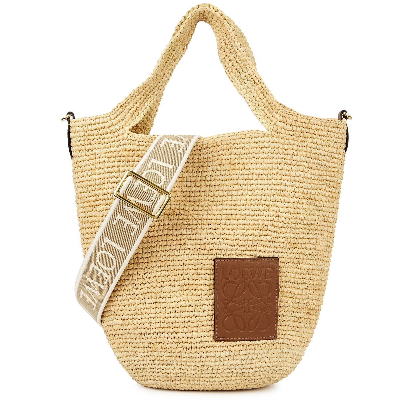 Loewe X Paula's Ibiza Slit Mini Sand Raffia Top Handle Bag - Natural | Harvey Nichols (Global)