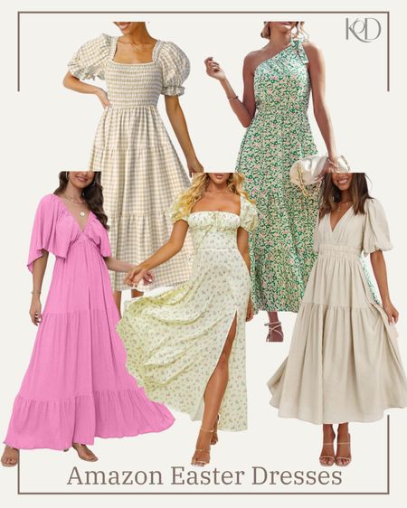 Cute Amazon Easter dresses! The bottom right is currently in my cart. Should I pull the trigger. 

#LTKfindsunder50 #LTKSeasonal #LTKstyletip