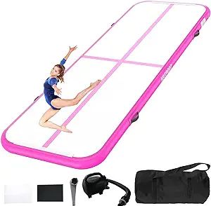 NBSPORT Inflatable Gymnastics Mat 10ft/13ft/16ft/20ft Air Tumble Track 4/8 inches Thickness Tumbl... | Amazon (US)