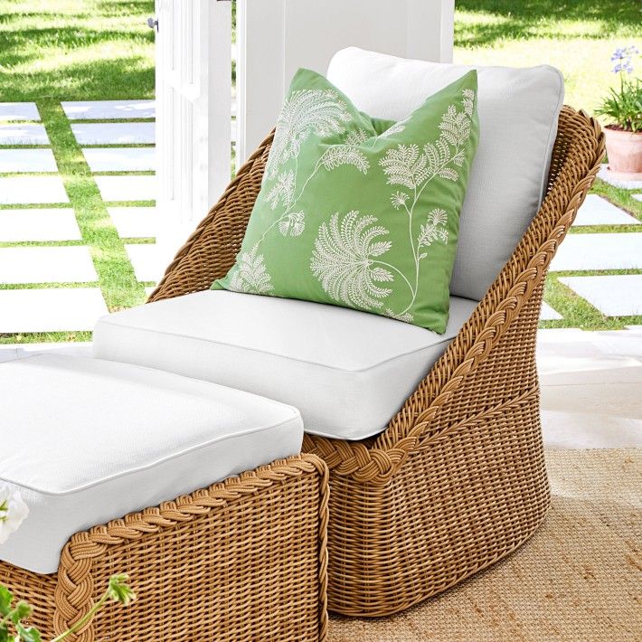 AERIN Jane Outdoor Embroidery Pillow | Williams-Sonoma