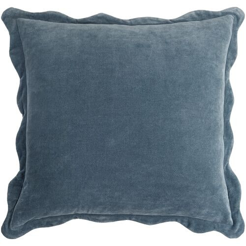 Elfie Scallop Trim Velvet Pillow | One Kings Lane