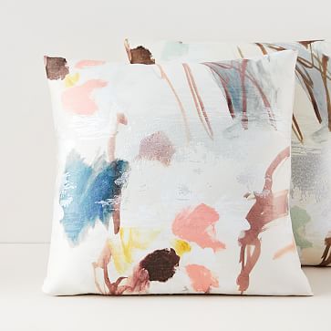 Gilded Watercolor Brocade Pillow Covers | West Elm (US)