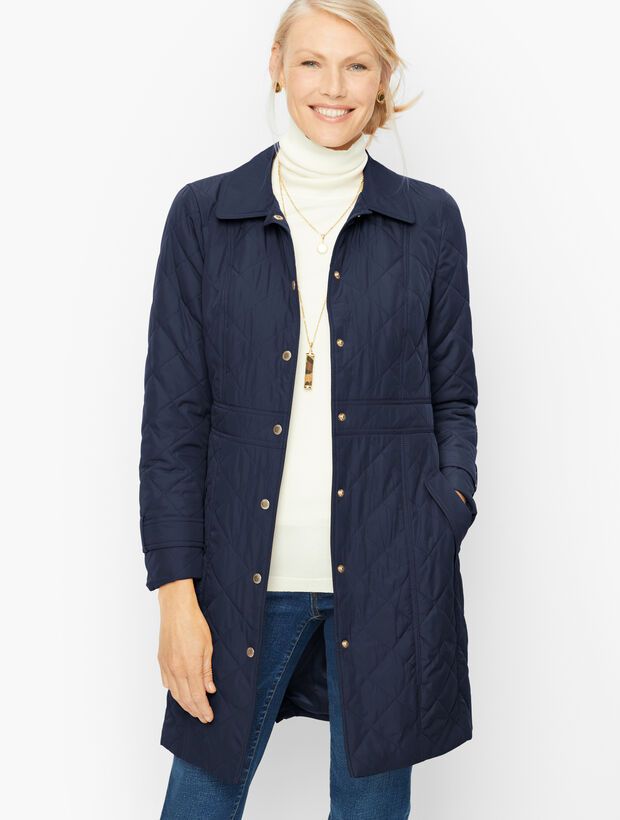 Long Quilted Coat | Talbots