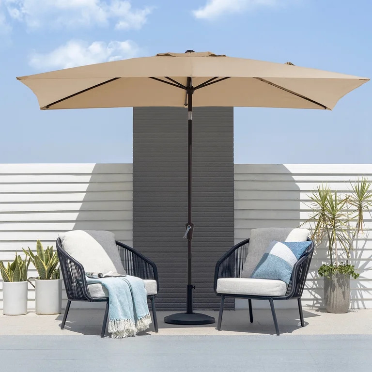 Visit the FUNDAZE Store(4.6)|136 FUNDAZE 6.5' x 10' Rectangular Patio Umbrella w/ Crank, 8 Sturdy... | Walmart (US)