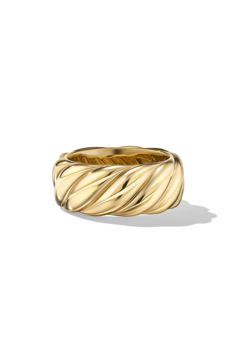 Sculpted Cable Band Ring in 18K Yellow Gold | Nordstrom