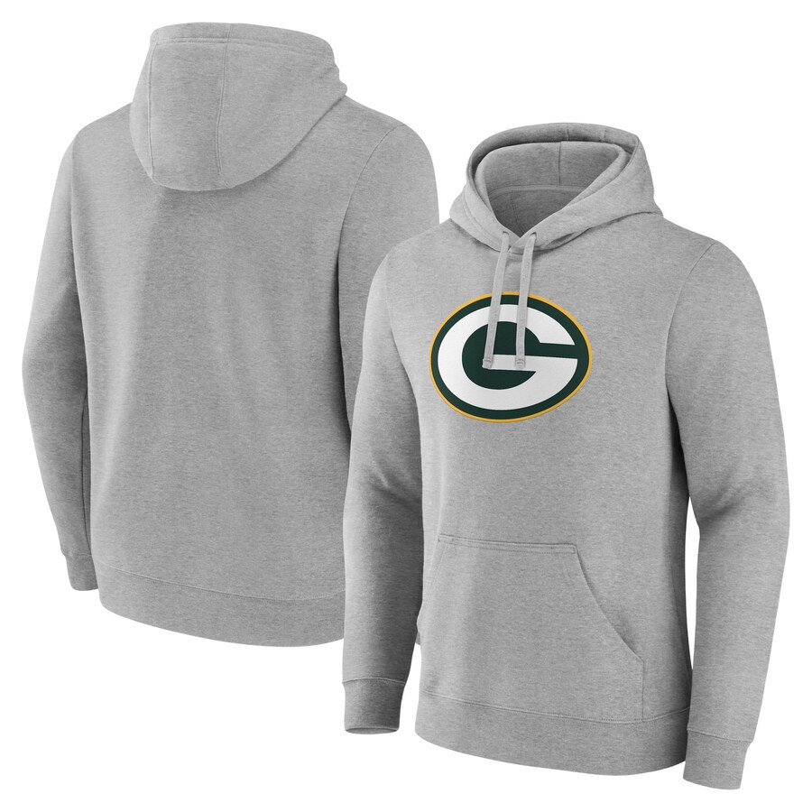 Green Bay Packers Fanatics Deliver Fleece Pullover Hoodie - Heather Gray | Fanatics