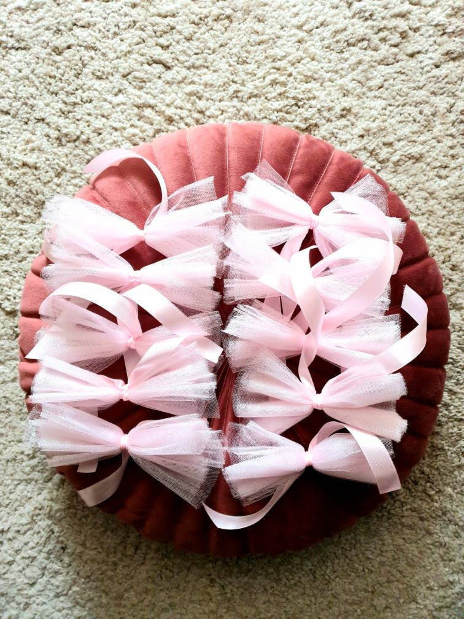 Pink Tulle Bows Christmas Tree Ornaments. Blush Tutu Xmas Tree - Etsy | Etsy (US)