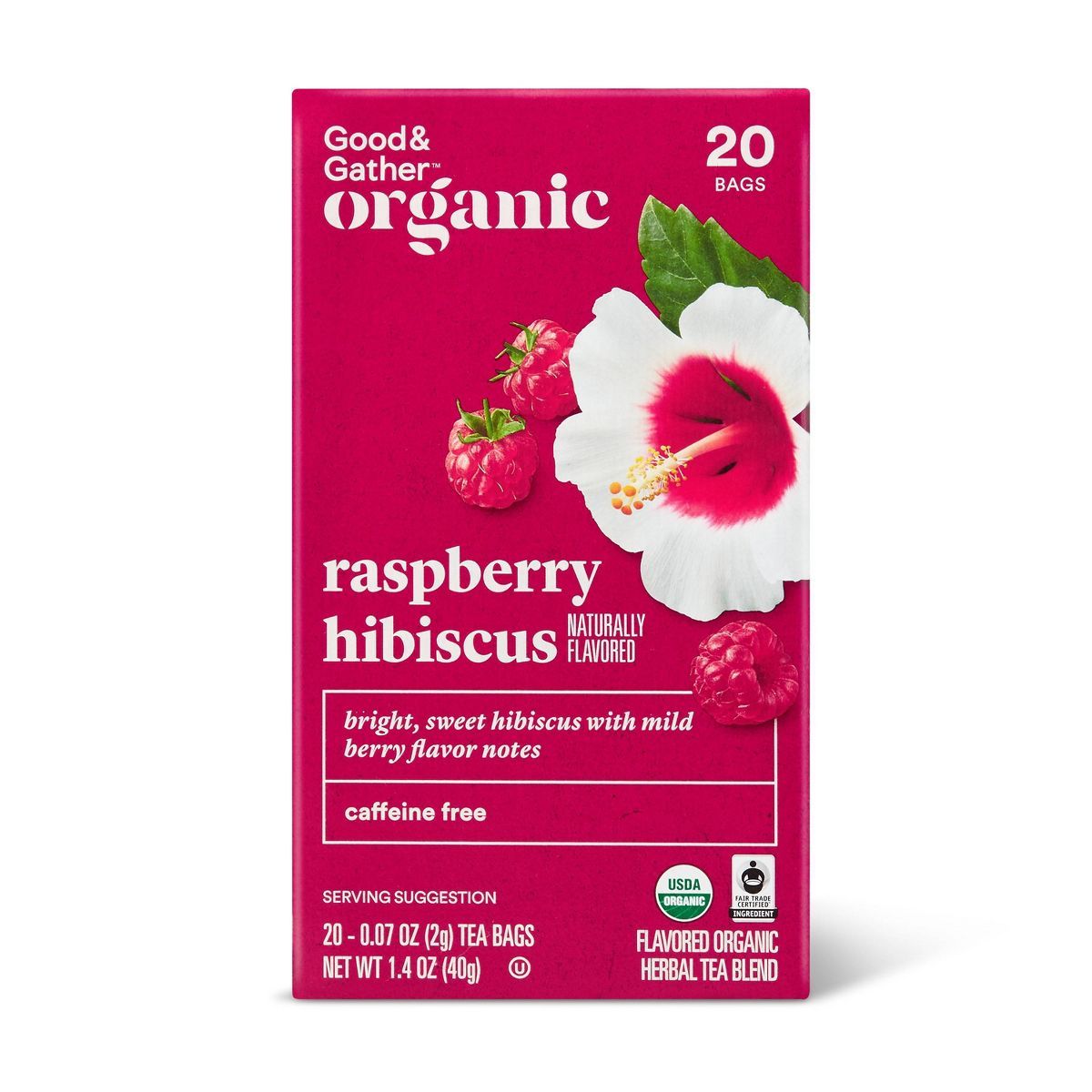 Organic Raspberry Hibiscus Tea - 20ct - Good & Gather™ | Target
