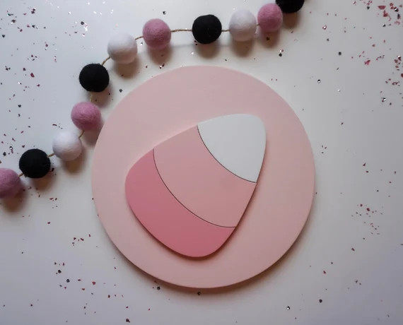 Pink Candy Corn| Halloween Decor | Hey Boo | Pink Halloween | Halloween Bookshelf | Halloween Kid... | Etsy (US)