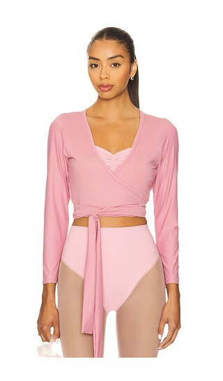 Port de Bras Sage Wrap Top in Pink. - size L | Revolve Clothing (Global)