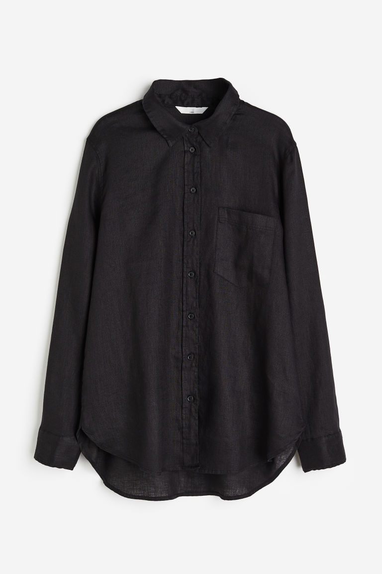 H & M - Chemise en lin - Noir | H&M (FR, IT, ES, PT, BE)