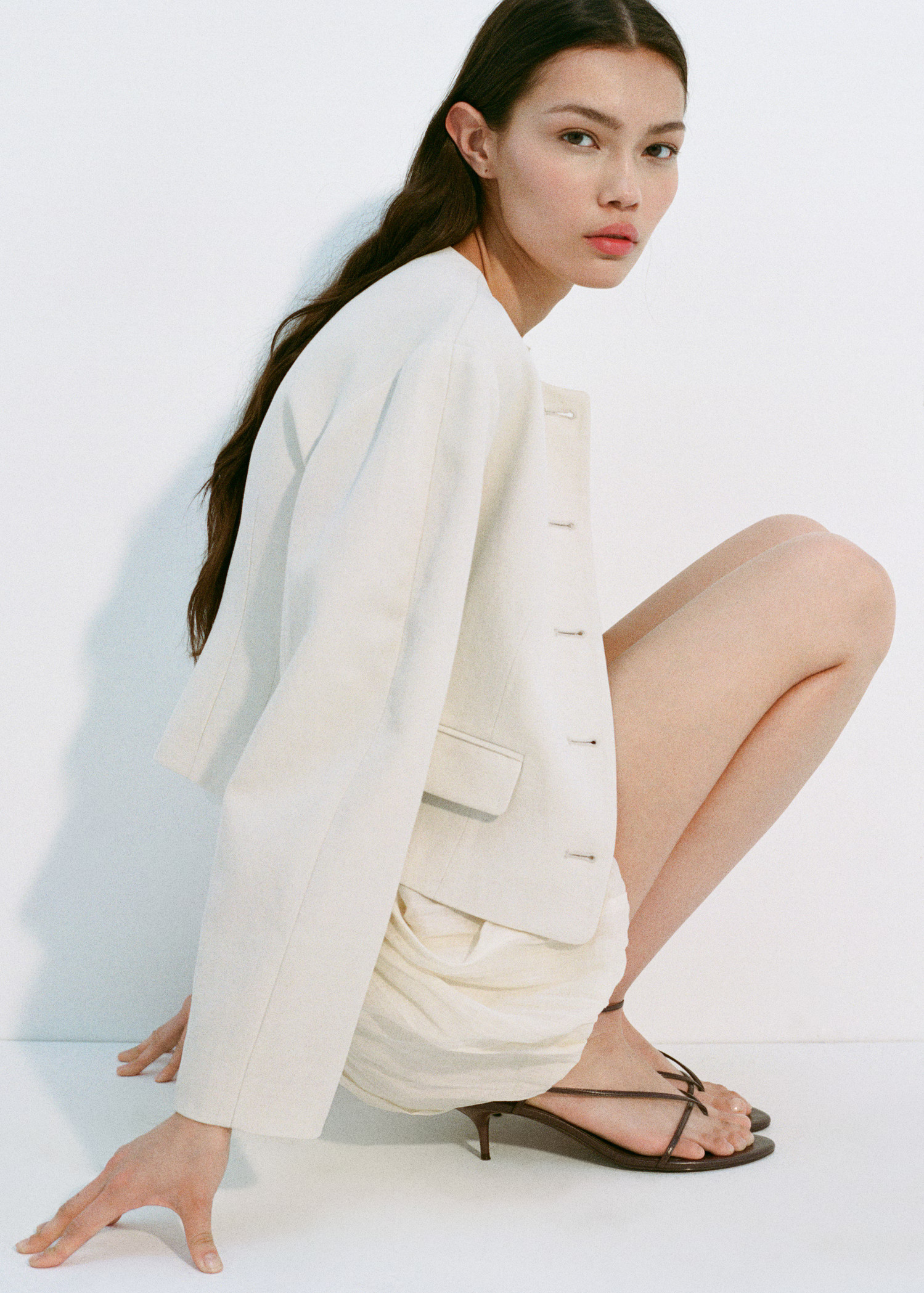 Linen-blend jacket with buttons - Women | MANGO USA | Mango (US/MX/AU)