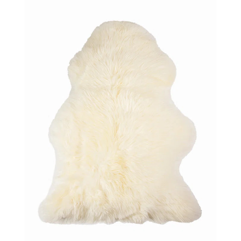 Novelty Izola Solid Color Handmade Sheepskin Area Rug | Wayfair North America