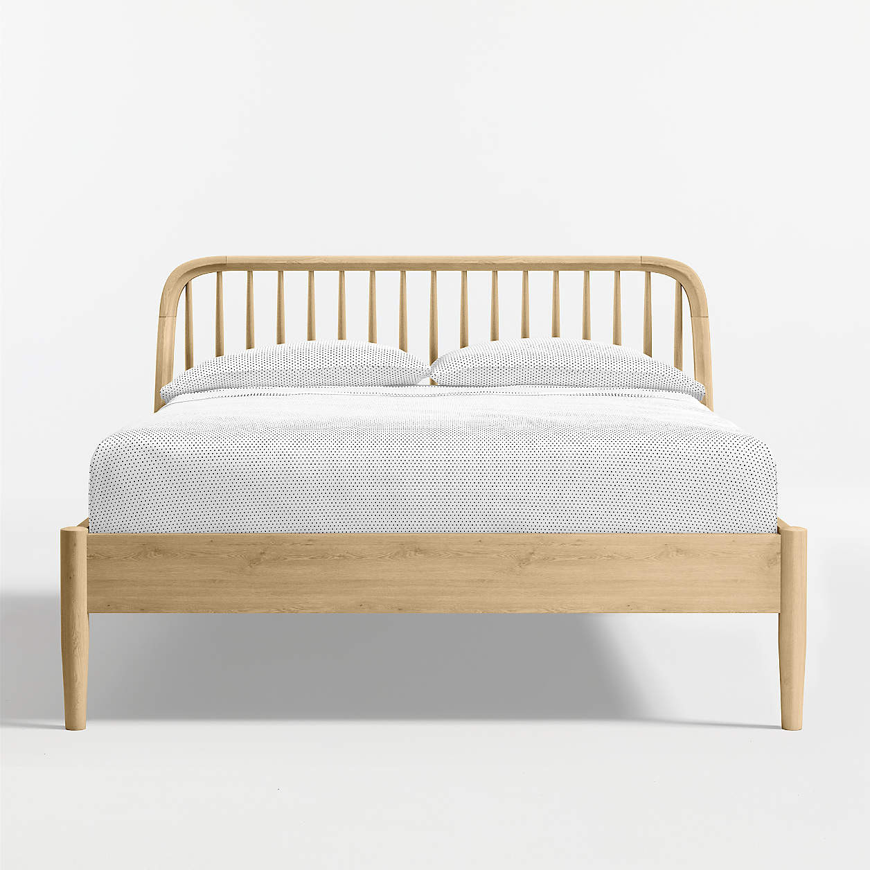 Bodie Spindle Oak Wood Kids Twin Bed Frame + Reviews | Crate & Kids | Crate & Barrel