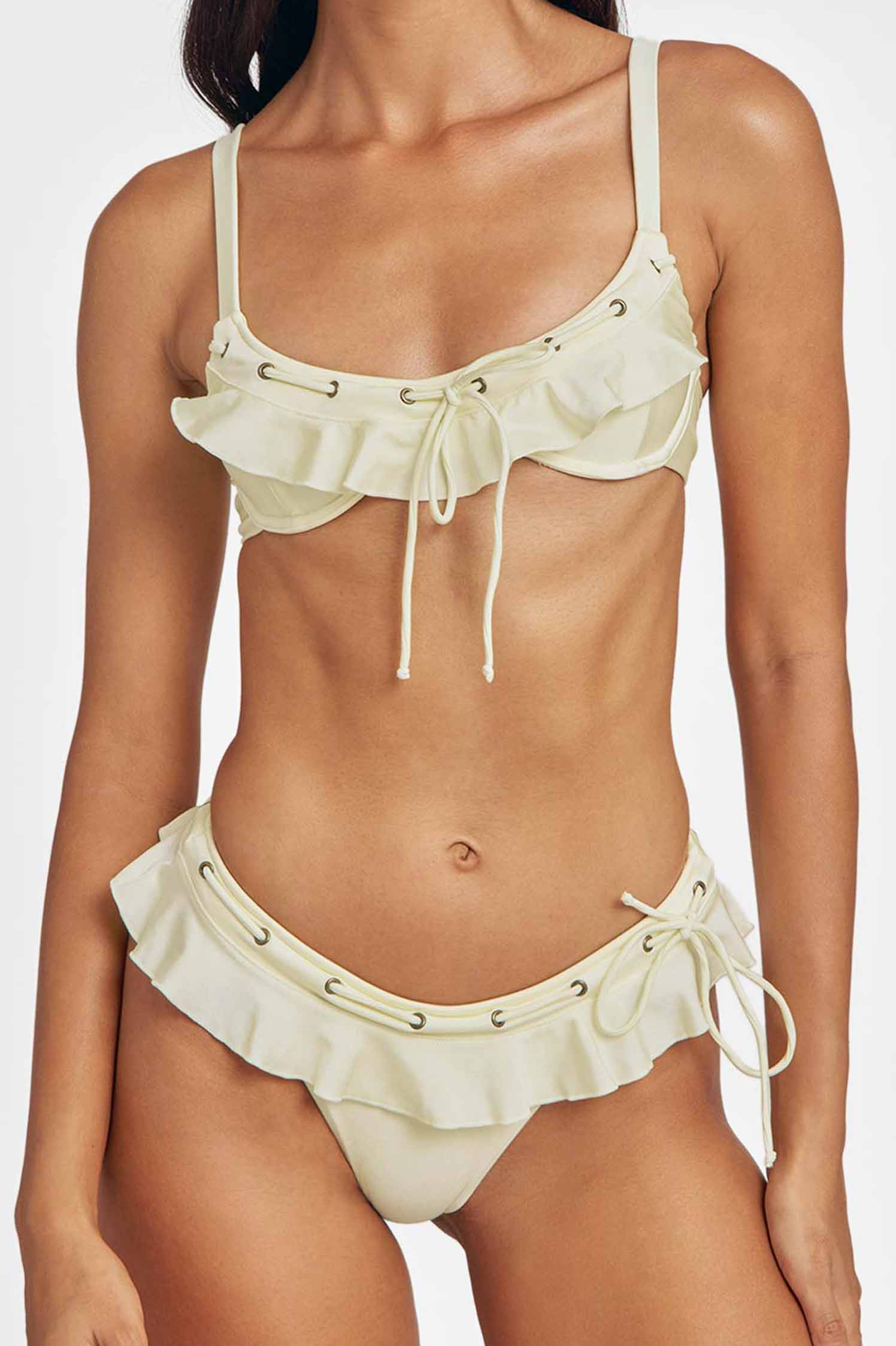 Debi Ruffled Cheeky Bottoms | Blackbough Swim