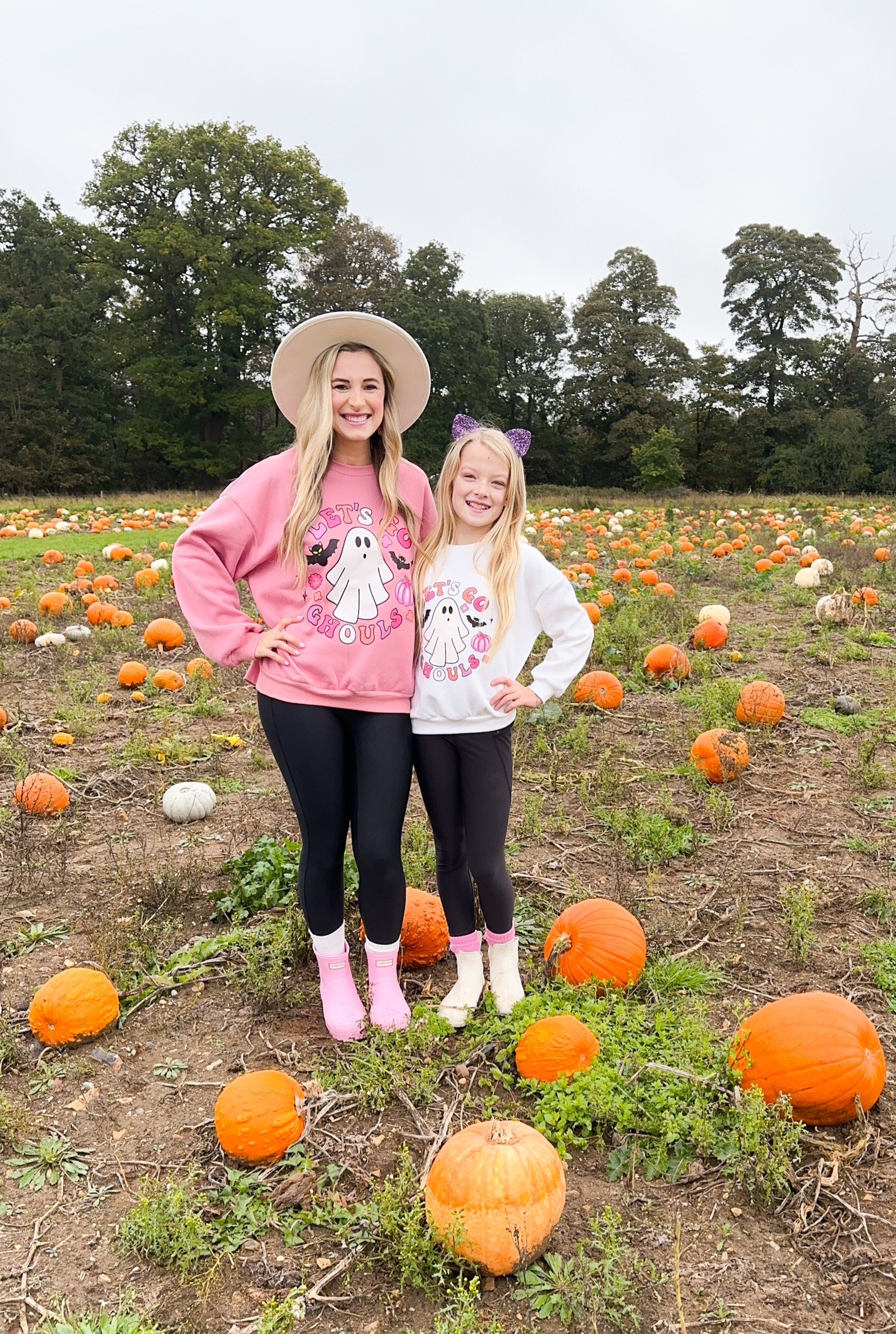 Let's go Ghouls matching Halloween sweatshirts! Mommy & Me. Pumpkin patch. Hunter play rain boots. Matching Mommy / Daughter. Shein finds. 

#LTKkids #LTKHalloween #LTKfamily