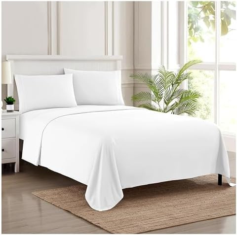 King Size Sheets - Breathable Luxury Bed Sheets with Full Elastic & Secure Corner Straps Built In... | Amazon (US)