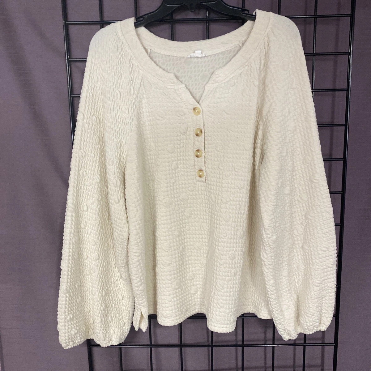 Blu Pepper womens cream colored sweater size large  | eBay | eBay US