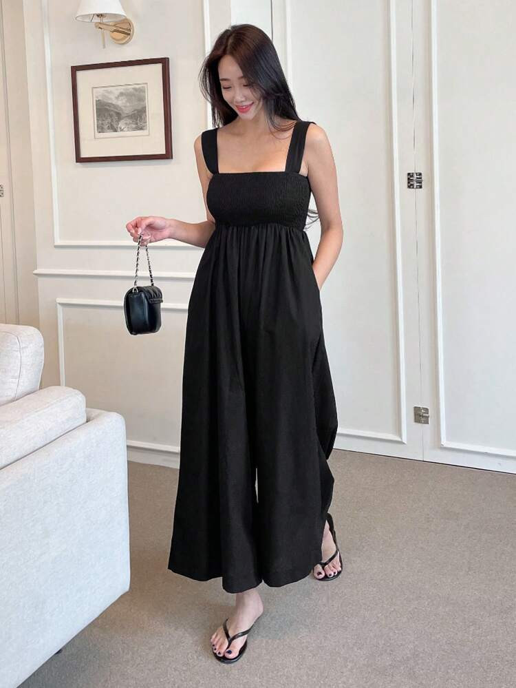DAZY Solid Wide Leg Cami Jumpsuit | SHEIN