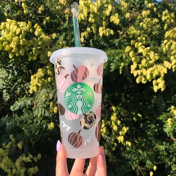 Fall Starbucks Cup  Pumpkin Starbucks Cup  Leopard Cup  | Etsy | Etsy (US)