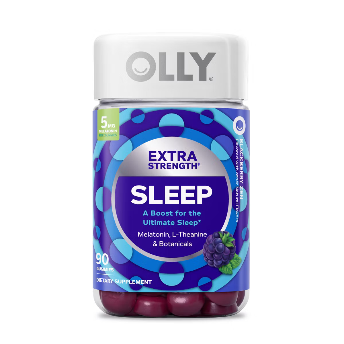 OLLY Extra Strength Sleep Multivitamin Gummies - Blackberry Zen - 90ct | Target