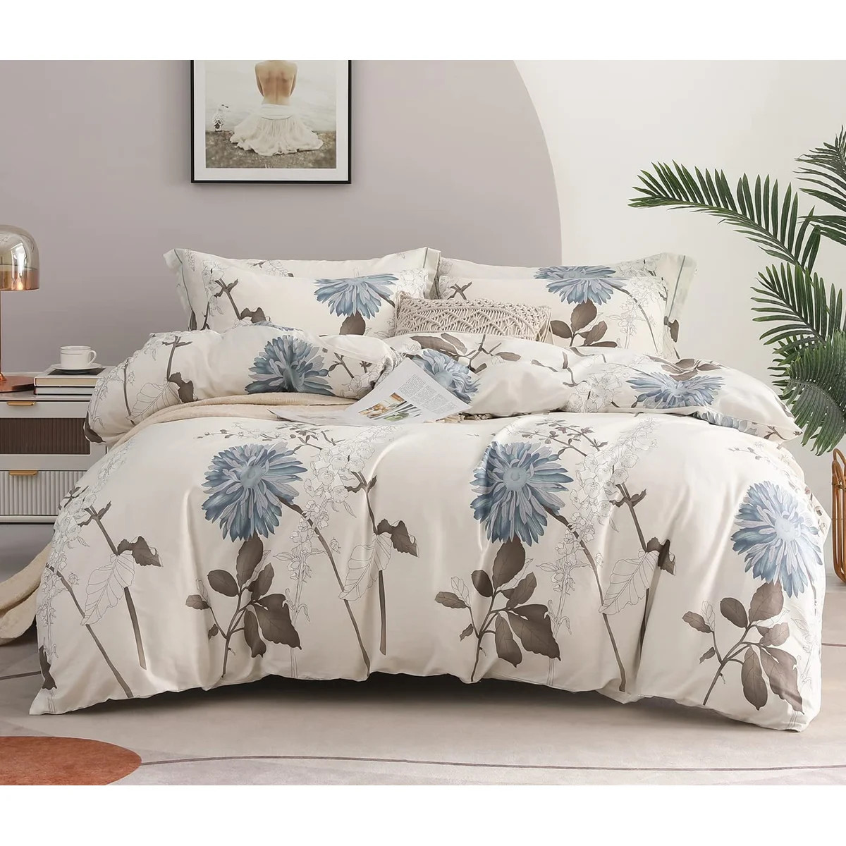 SLEEPBELLA Comforter, 600 Thread Count Cotton Comforter Sets, Down Alternative Bedding Set 3Pcs | Wayfair North America