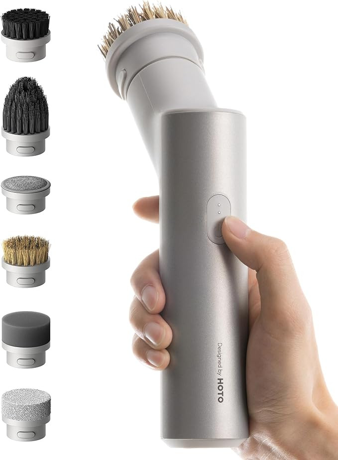 HOTO Handheld Short-Handle Electric Spin Scrubber, IPX7 Waterproof Cordless Scrubber Brush, Bathr... | Amazon (US)