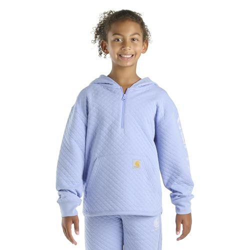 Carhartt Kid's CA7108 Long-Sleeve Quilted Jersey Half Zip Sweatshirt - Girls | Amazon (US)
