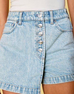 AE Pride Denim Mom Skort | American Eagle Outfitters (US & CA)