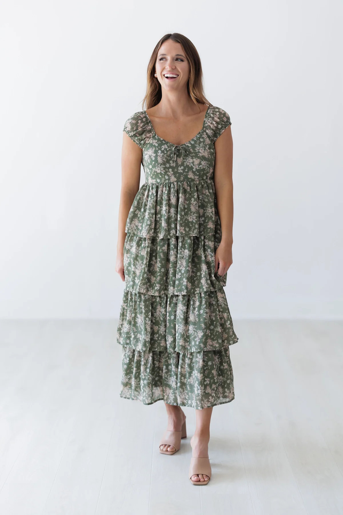 Stephanie Dress - Olive Combo | Landry Kate