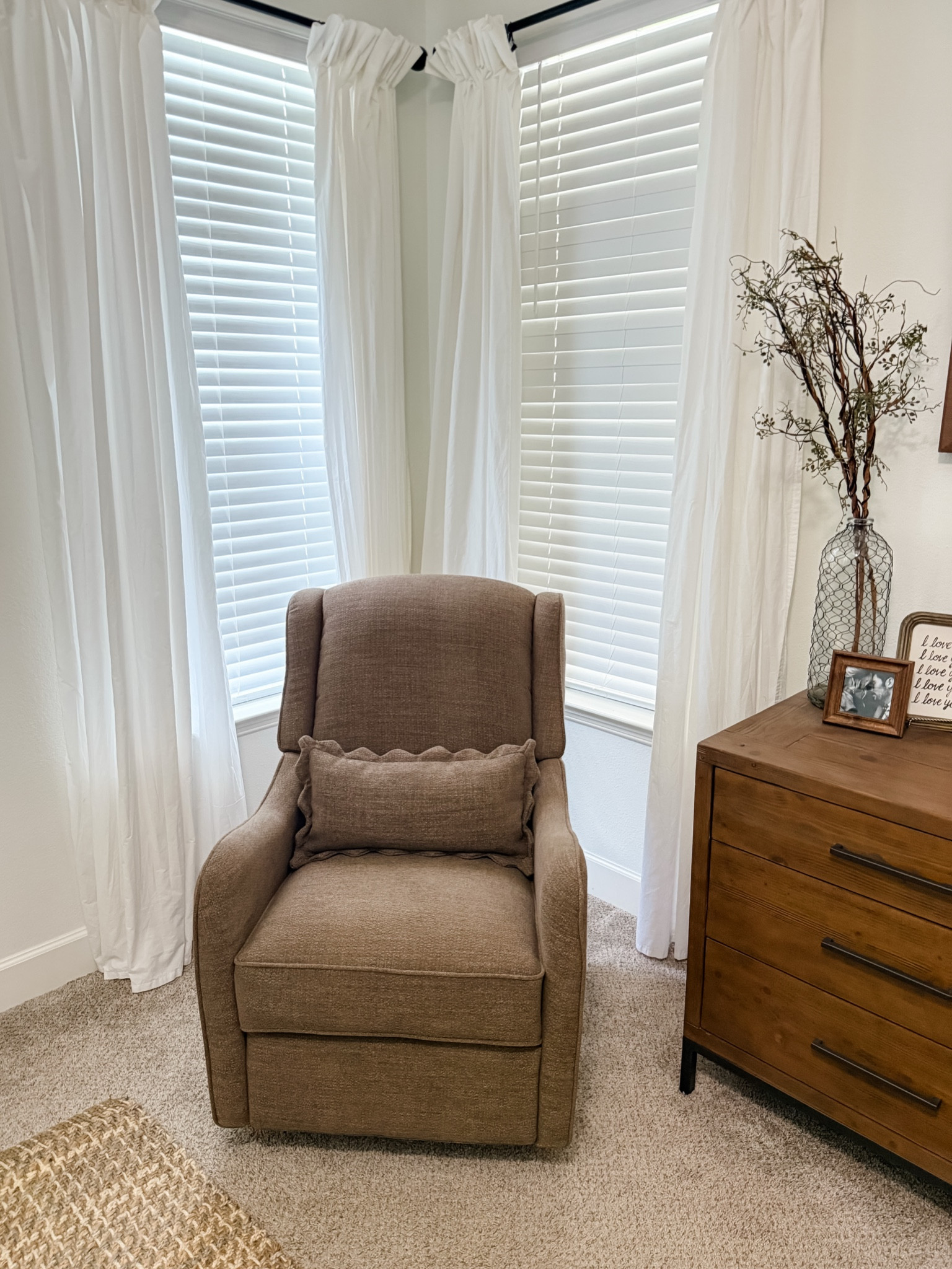 Getting our room ready for the twins with this Namesake recliner 🤎 Reclines, swivels & rocks 

#LTKbaby #LTKhome