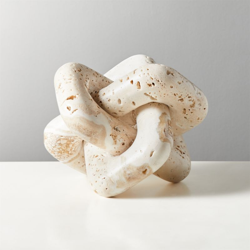 Via Large Travertine Knot + Reviews | CB2 | CB2