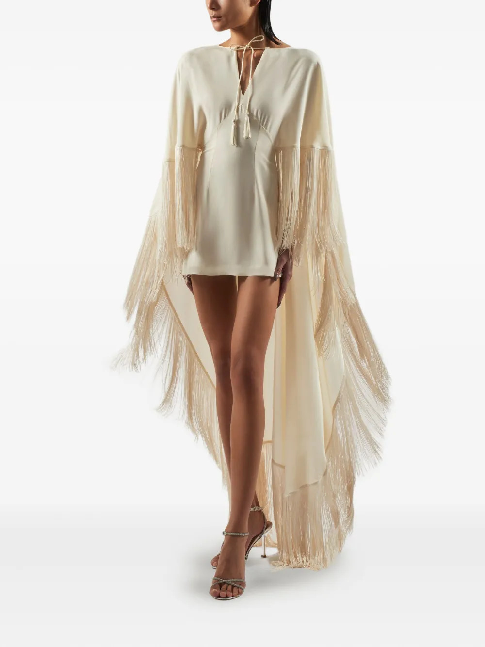 1970 fringe-trim mini dress | Farfetch Global