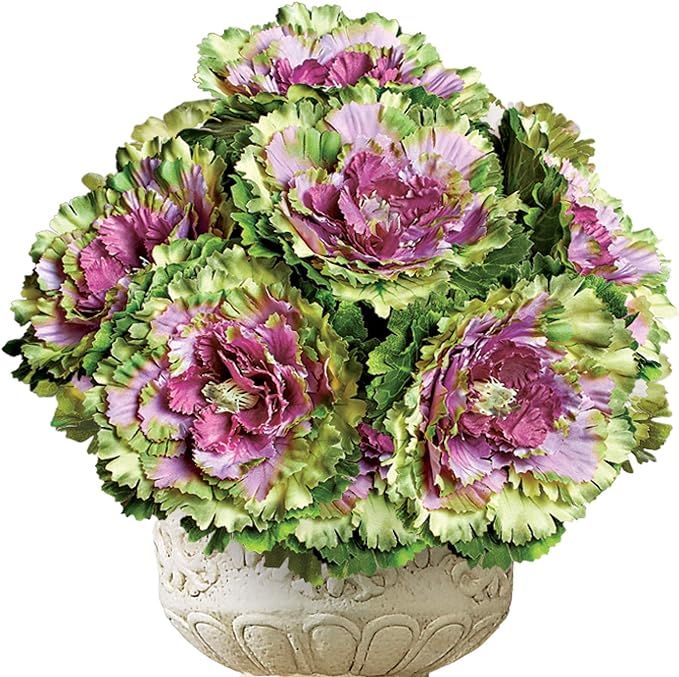 Collections Etc Artificial Purple Cabbage Roses Use Separately for Smaller Arrangements or Togeth... | Amazon (US)