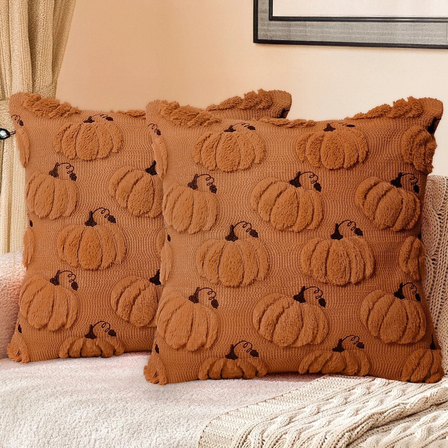 Add a touch of autumn charm to your home with these cozy pumpkin throw pillows! 🍂🧡 Perfect for your couch, bed, or favorite reading nook, these soft textured covers bring warm fall vibes to any space. Whether you’re decorating for the holidays, or simply love seasonal home decor, these pumpkin pillows make your space feel instantly festive and inviting.

#LTKHome #LTKSeasonal