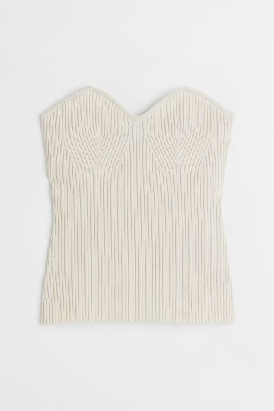 Fitted tube top in a soft, ribbed knit with a sweetheart neckline that has a silicone trim on the... | H&M (DE, AT, CH, NL, FI)