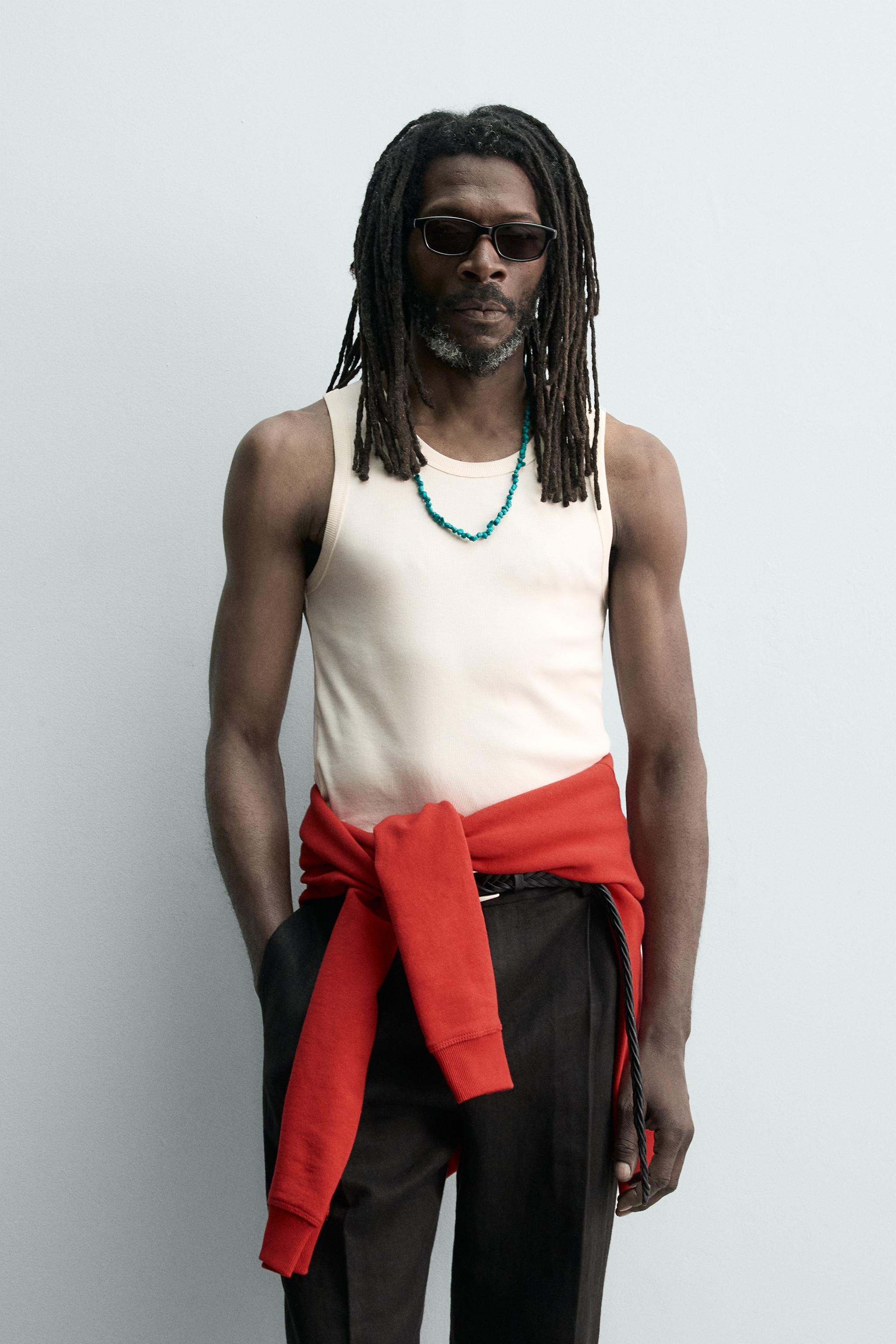 TANKTOP MIT JACQUARD-STREIFEN X AARON LEVINE | Zara DE