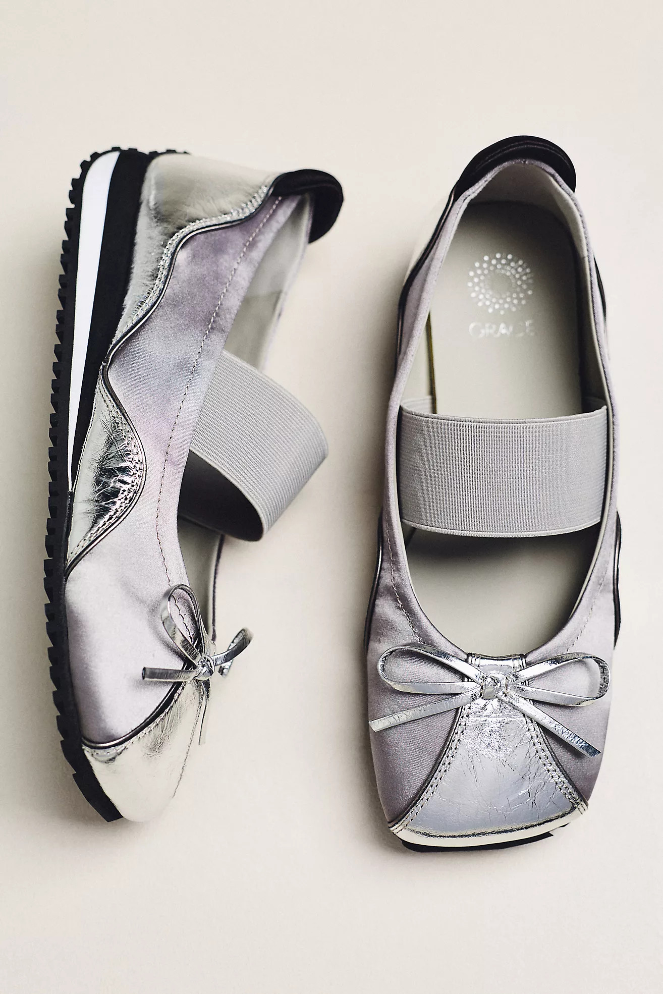 Grace Joy Ballet 2 Bow Slip-On Flats | Anthropologie (US)
