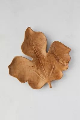 Teak Serving Platter, Maple Leaf | Anthropologie (US)