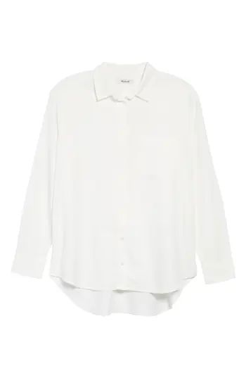 Women's Madewell Drapey Oversize Boyshirt, Size XX-Small - White | Nordstrom
