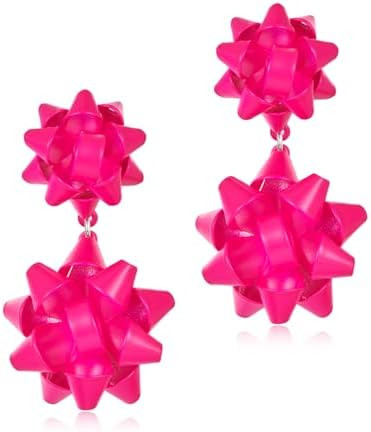 Christmas Earrings with Rhinestone for Women Sparkly Christmas Bow Earrings Christmas Tree Light ... | Amazon (US)