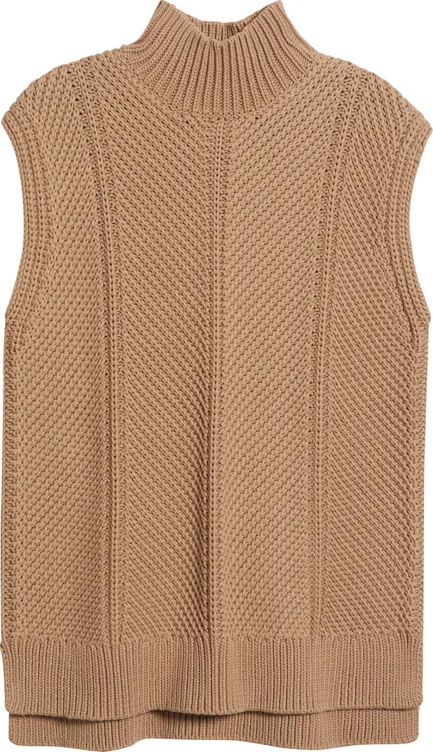 Nordstrom Textured Sleeveless Mock Neck Sweater | Nordstrom | Nordstrom