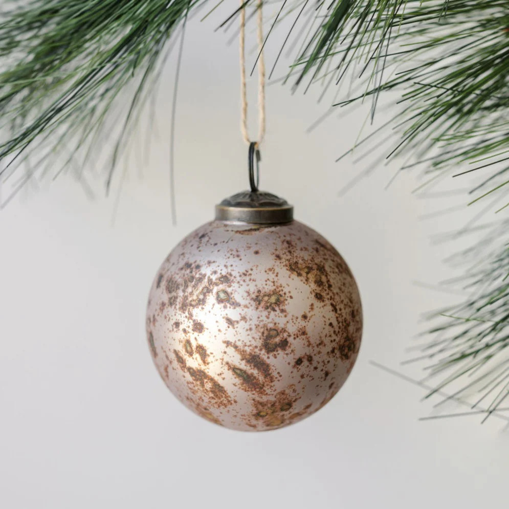 3" Mercury Marble Glass Ornament | CG Hunter