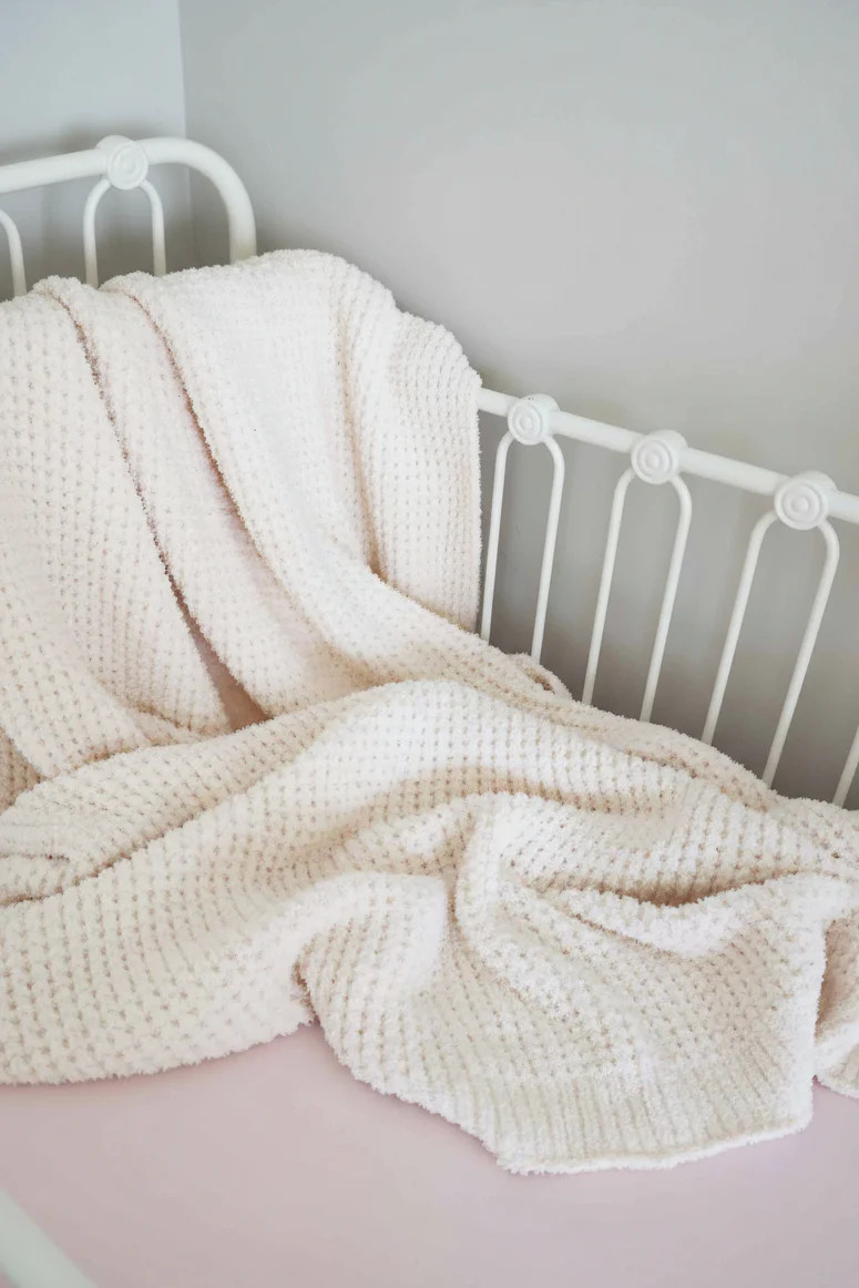 CuddleLane™ Luxe Waffle Blankets | Whisper | Caden Lane