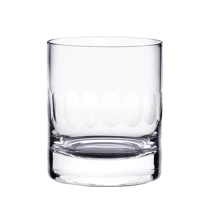 Crystal Whiskey Glasses, Lens Design, Set of 2
 – Paloma and Co. | Paloma & Co.