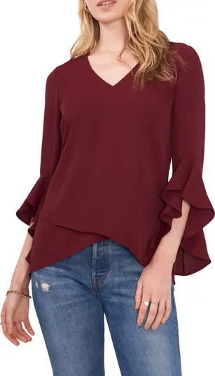 Vince Camuto Flutter Sleeve Tunic | Nordstrom | Nordstrom
