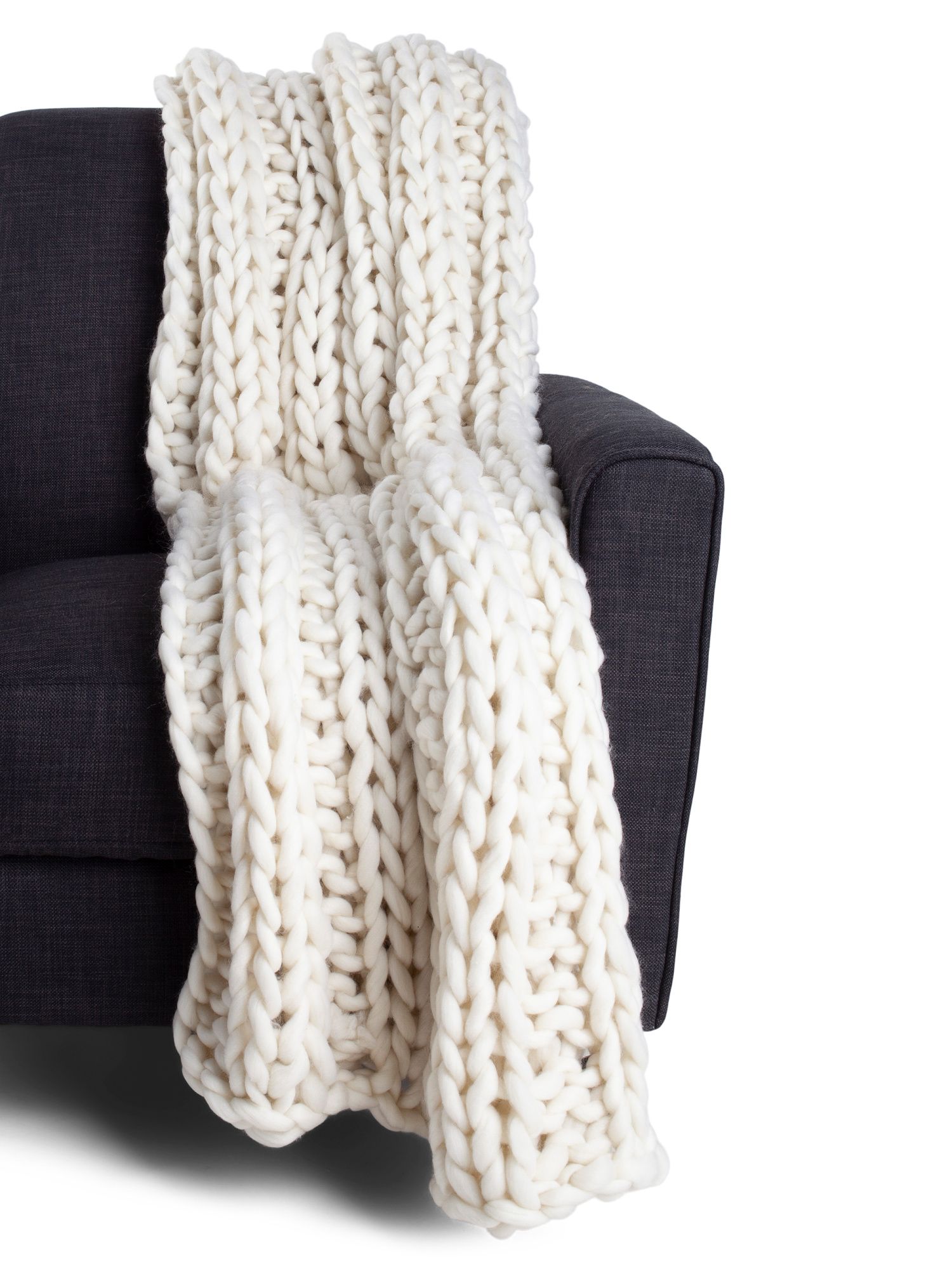 Chunky Hand Knit Throw | TJ Maxx