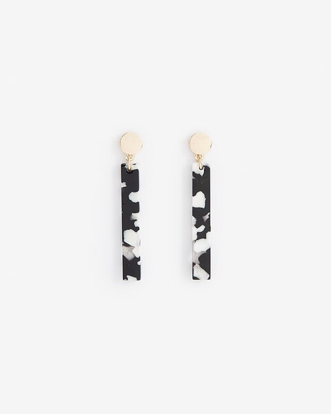 resin stick circle post drop earrings | Express