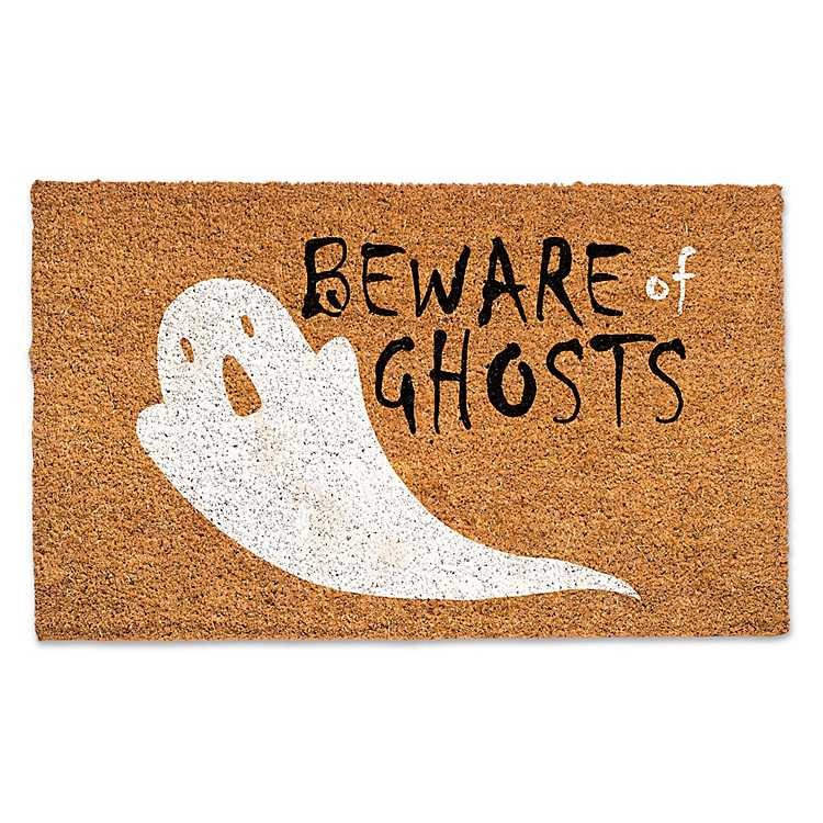 Beware of Ghosts Halloween Coir Doormat | Kirkland's Home
